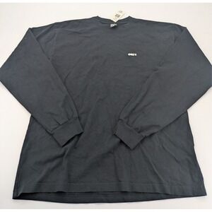 Obey Men's LS Knit  Black XL Cotton T-Shirt Established Works Bold Spell Out